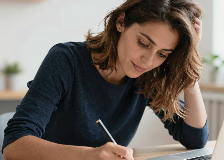 A mentor reviewing personal statements with a premedical student.