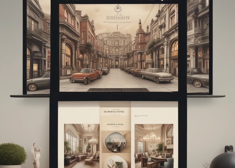 A sleek, modern website homepage design with navy and electric blue accents.