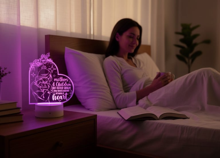 Personalised heart-shaped LED night light