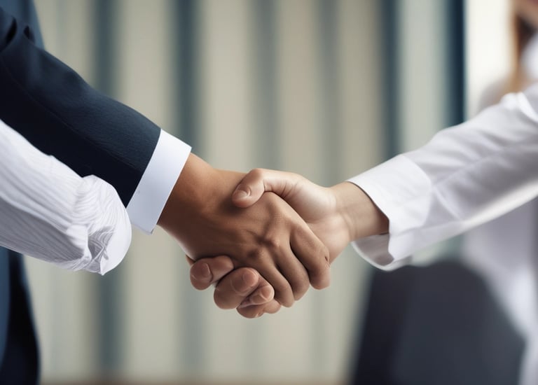 A close-up of hands reviewing a passport and visa application documents on a wooden desk