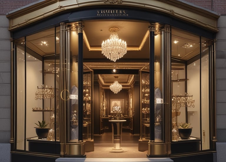 Close-up of a gleaming red sports car hood with a luxury estate blurred in the background.
