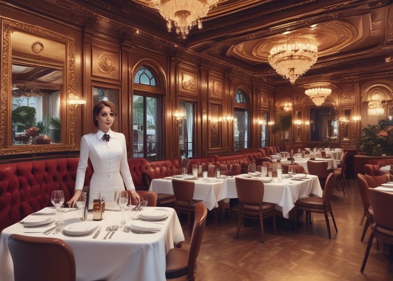 Close-up of a gleaming red sports car hood with a luxury estate blurred in the background.