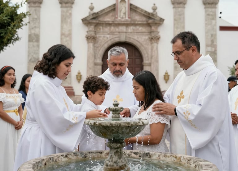 Charming baptism landing page featuring soft pastel colors and gentle design