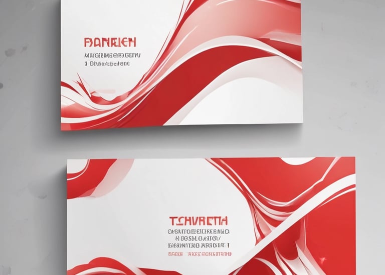 Close-up of vibrant business cards freshly printed on a sleek modern press.