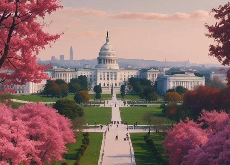Photo of a secure government facility entrance with security personnel.