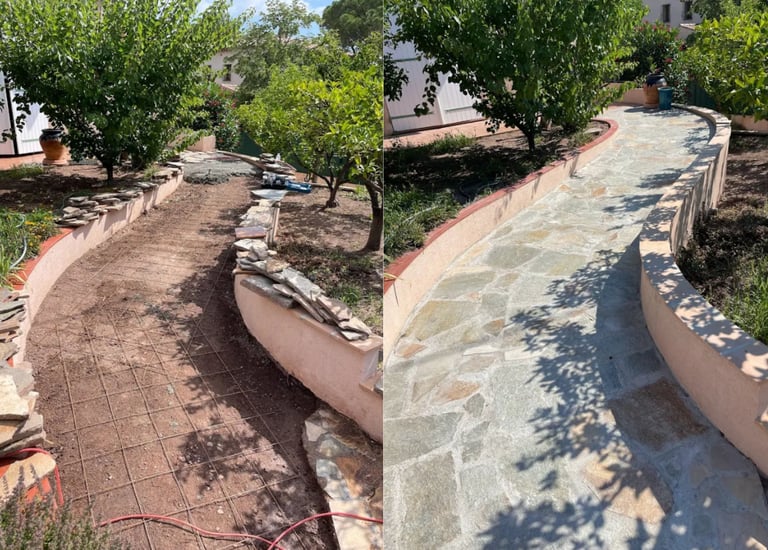 rénovation allée jardin