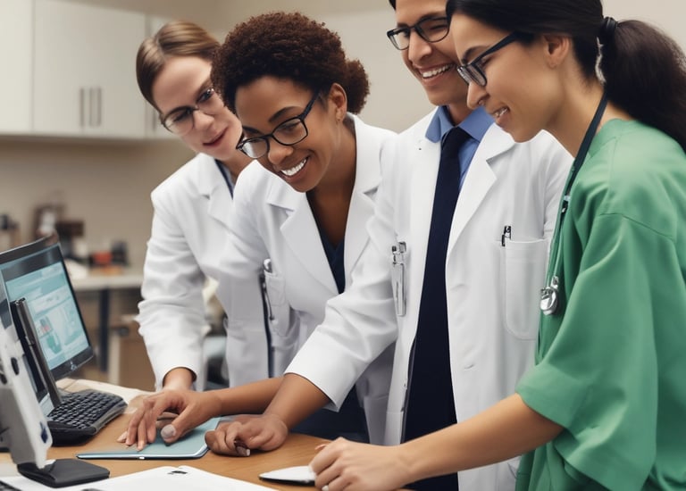 A compassionate nurse speaking with a patient in a rural clinic.