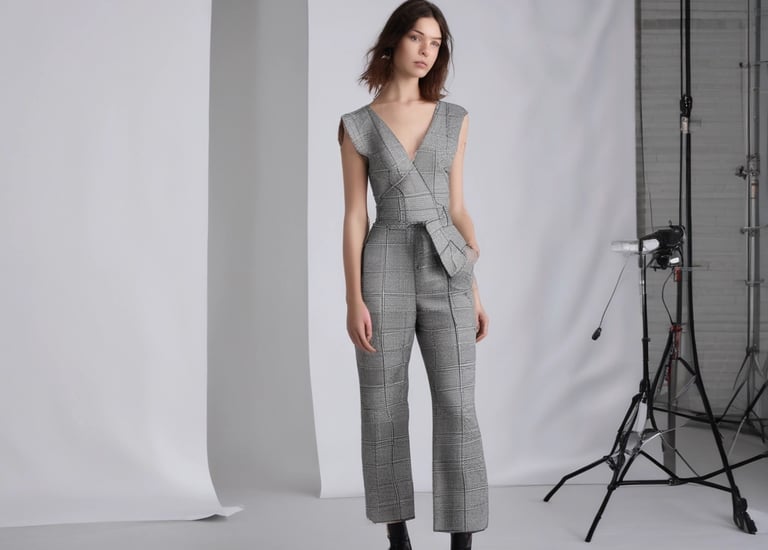 Creative photoshoot capturing an influencer showcasing a new product with natural light.