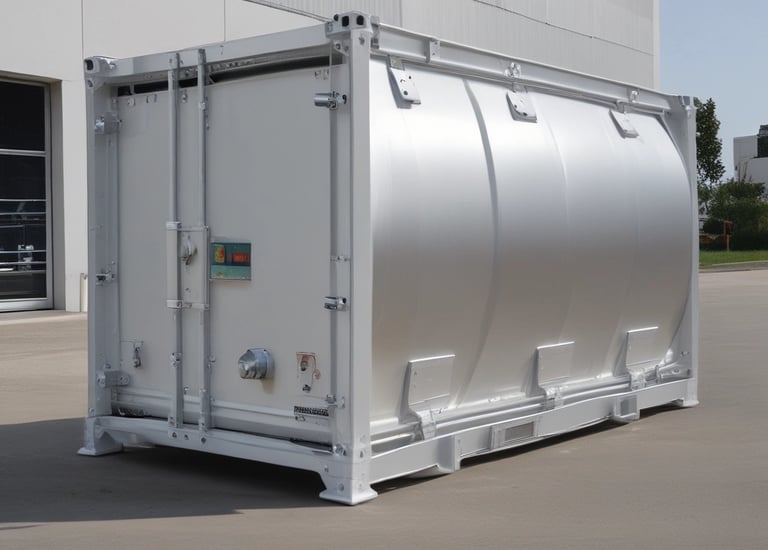 An open top container with its roof removed, ready for oversized cargo.