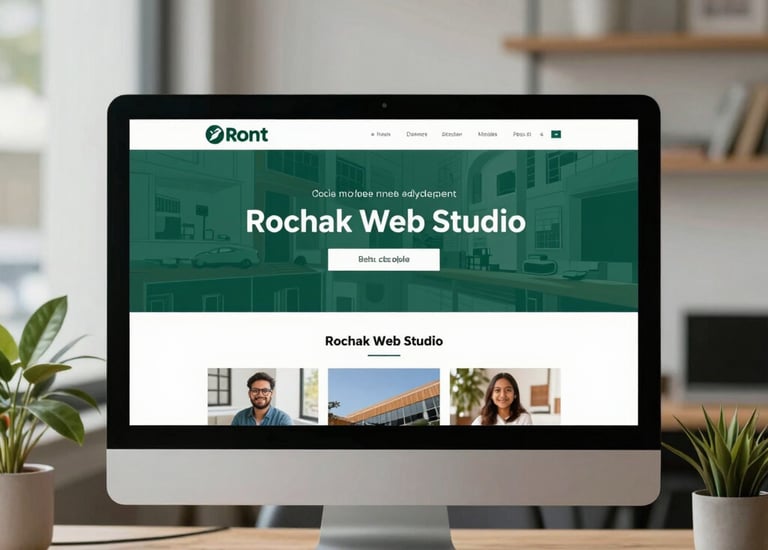 Visual of a professional website for a local law firm with a trustworthy, blue-themed design.