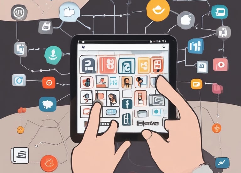 Screenshot of a client’s website ranking improvement graph on a laptop screen.