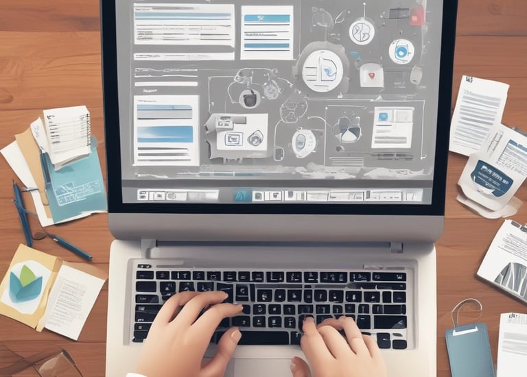 A designer sketching UI/UX wireframes on paper with colorful markers.