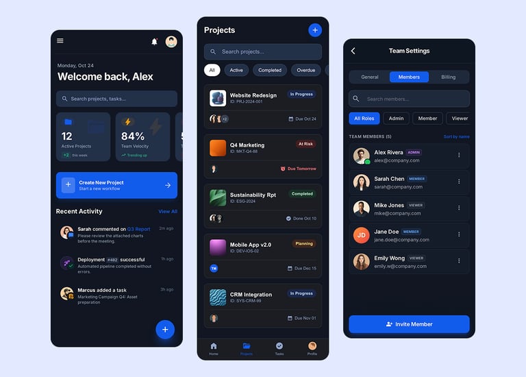 a set of three iphone screens showing the different app icons