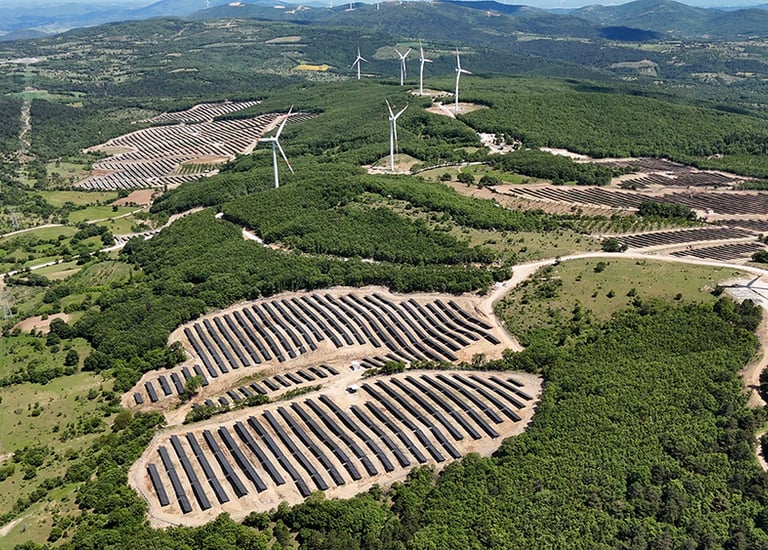 Akfen Enerji Çanakkale RES GES hibrit santrali time-lapse çekimi