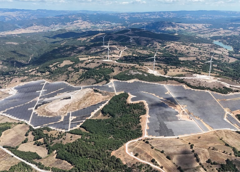 RES GES hibrit santral inşaatı time-lapse proje takibi