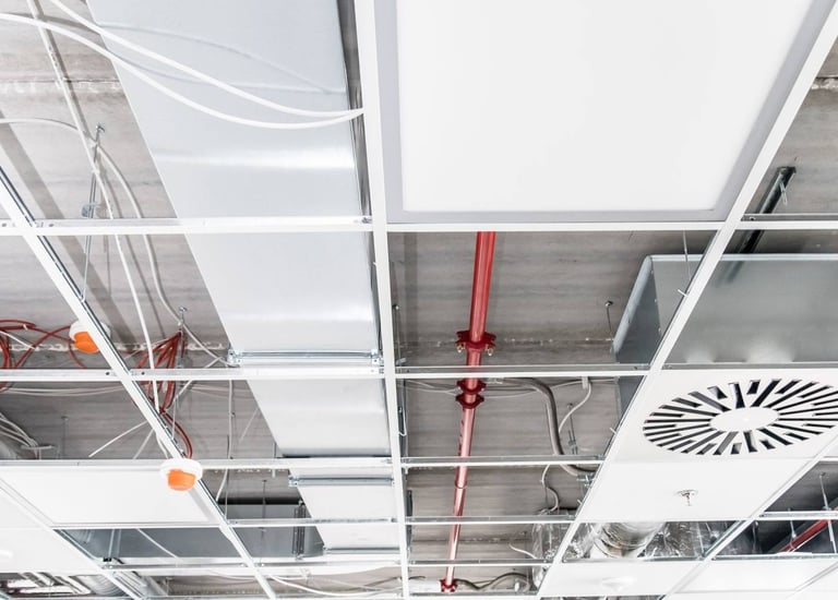 a ceiling fan with a fan and a fan