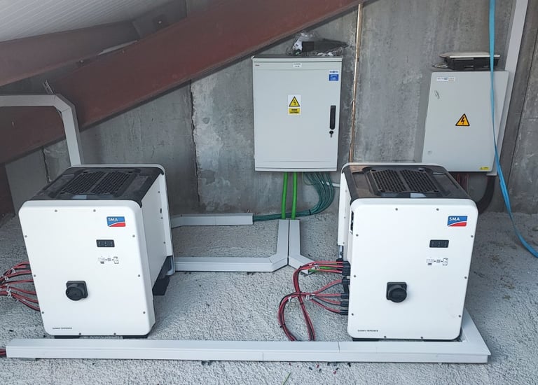 a couple of white appliances sitting on top of a floor