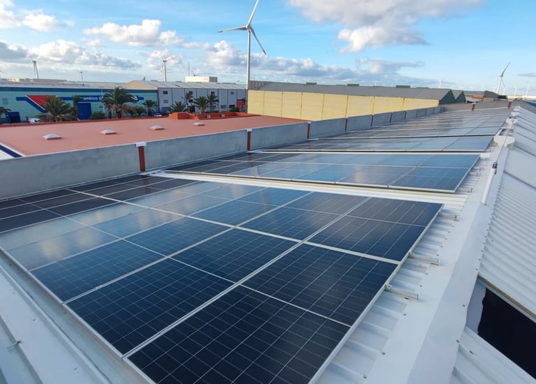 a solar paneled roof with solar panels and solar panels
