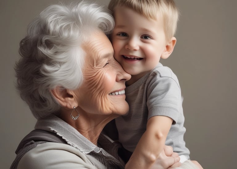 Close-up of a caregiver attentively listening on a headset in a calm environment.