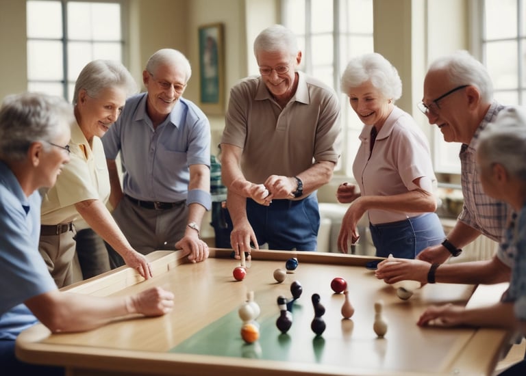 A cozy circle of friends playing a classic board game together.