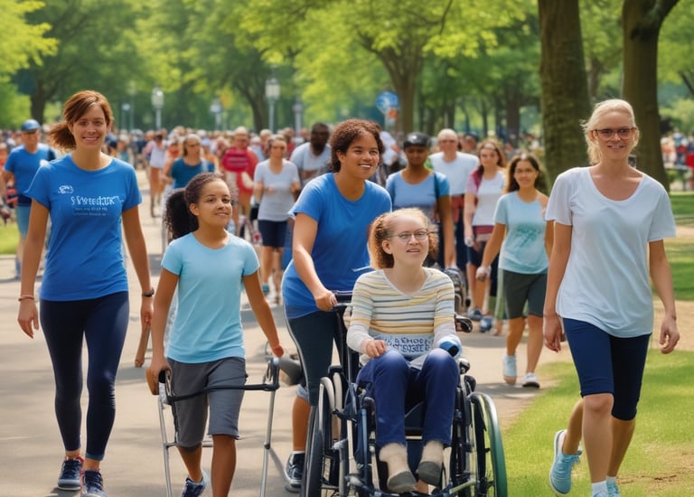 Close-up of hands tying running shoes, ready for a charity race.