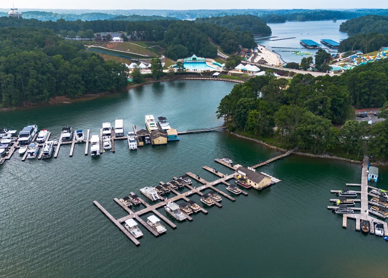 Boat Dock Drone Photo