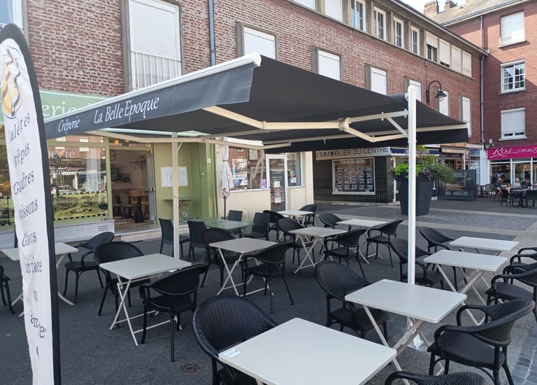 Store de terrasse pour un restaurant de crêperie fait par MB2S