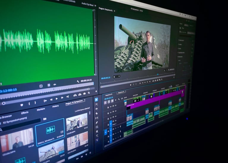 Bewerkingsproces van een trailer voor een hogeschool