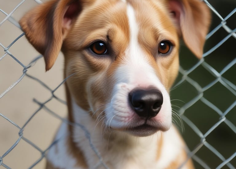 A colorful display of pet toys and supplies.