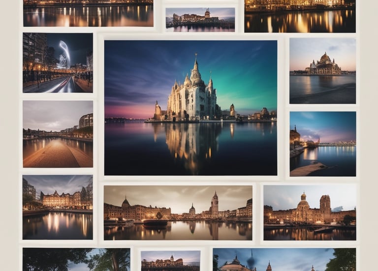 A creative editorial photo shoot in an urban setting.