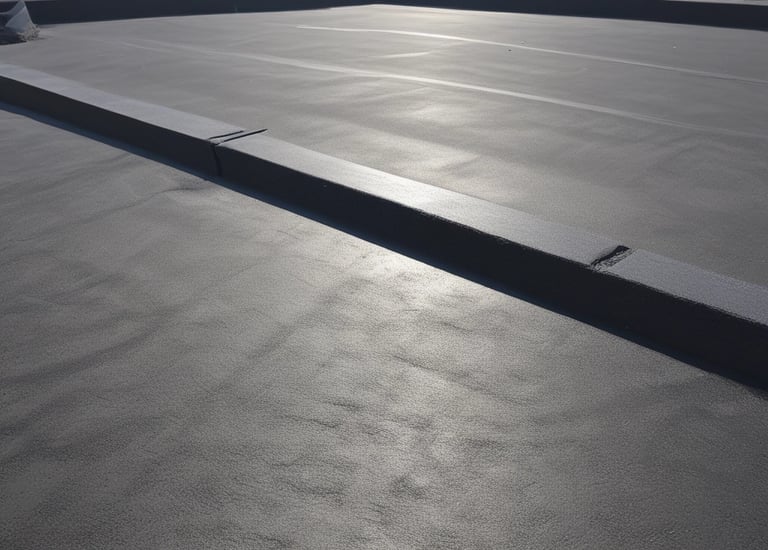 A wall undergoing waterproofing treatment.