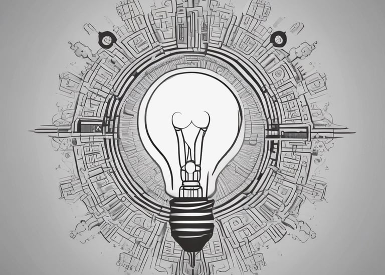 An outdoor event setup with rows of white and black chairs arranged in front of a stage. A large sign on the stage reads 'Festival of creative industries' with a date '09.09'. The venue is surrounded by modern architecture with large windows and a brick building visible in the background. Plants and trees add a natural touch to the urban setting.