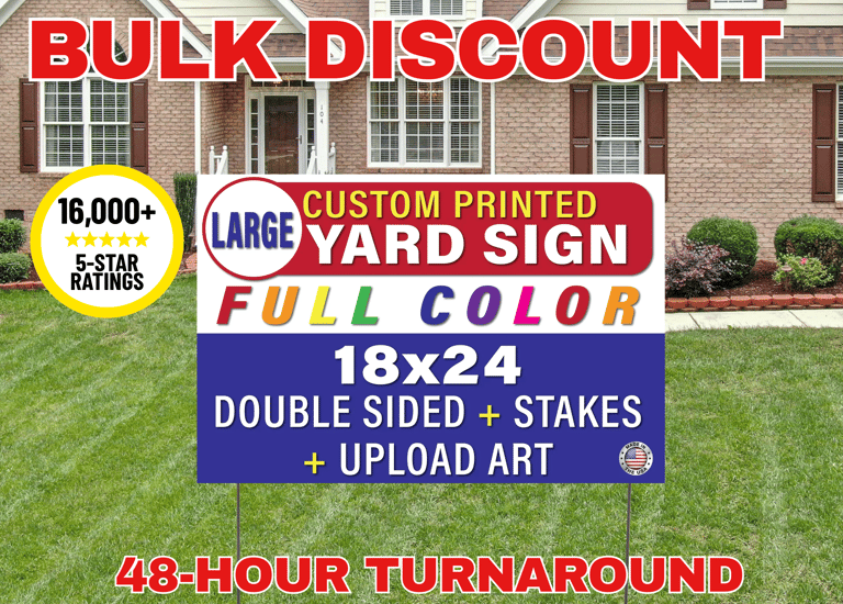 a yard sign that says,'full color full color full color full color full