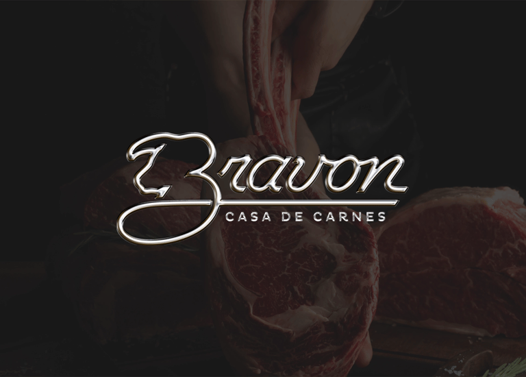 Logo Bravon com eveito cromado