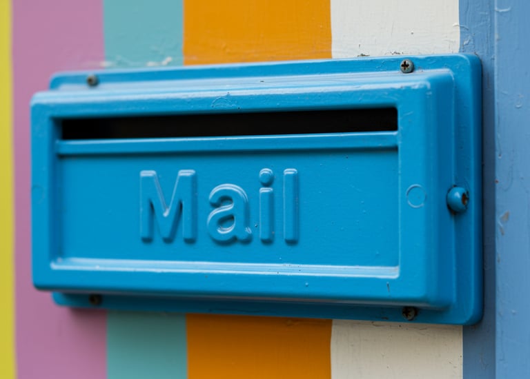 Image of mail slot on door