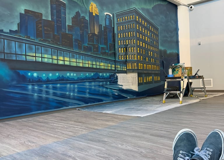 Minnesota Muralist Minneapolis Storms Dworak Mural
