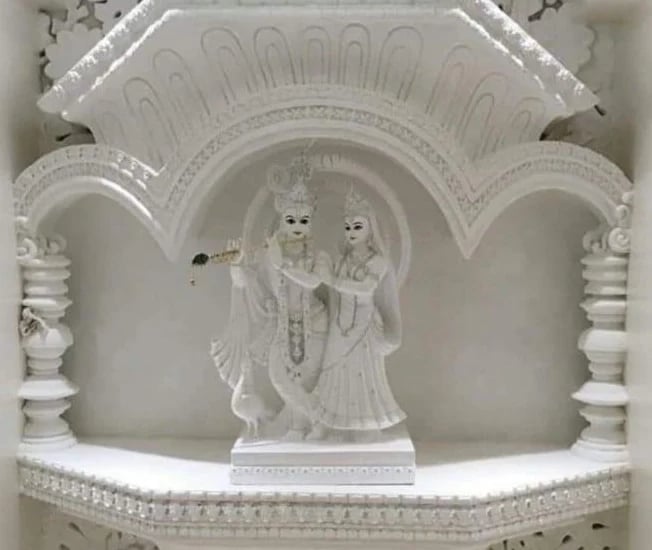 The Silent Guardian: a peaceful presence watching over your household. Marble Temples Radha Krishna