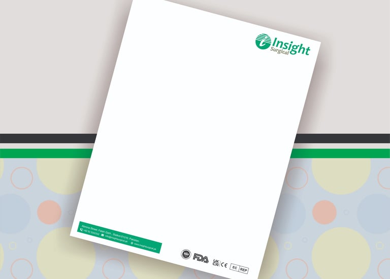 Insight Surgical Letterhead Design for Surgical Instrument Businesses | Custom Printing