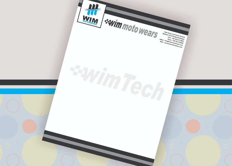 High-Quality Letterhead Design for Motorbike Companies 