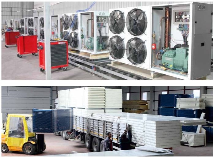  The manufacturing process of our condenser cooling systems and panels for cold and freezer rooms
