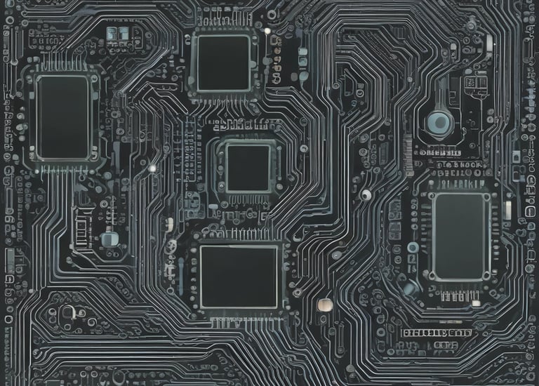 a computer generated image of a computer motherboard