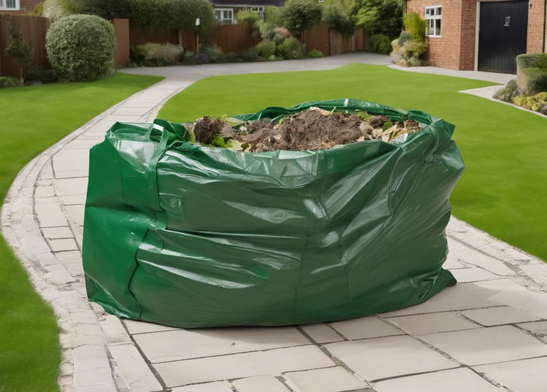 green metal garden shovel filled with brown soil