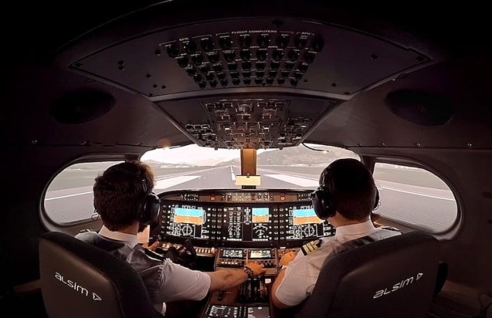 Pilot Takingoff the flight