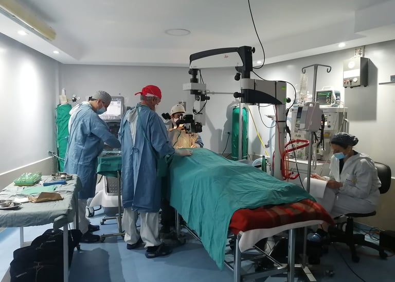 Servicios de quirófano ofalmológico en Quito. En Fundación Vista para los Ciegos.