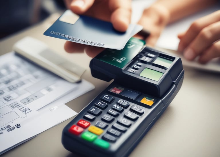 A group of diverse people discussing financial technology on laptops.