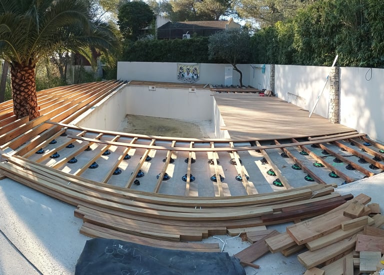 structure plot et lambourde pour terrasses bois