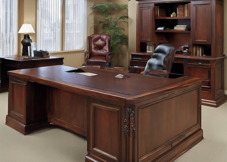 a white office chair with a laptop and a laptop