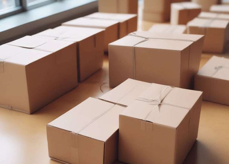A person wearing a helmet and a mask rides a bicycle, carrying large green delivery bags labeled 'Uber Eats.' The surroundings show a row of parked orange bicycles, a wet pavement, and various urban elements like cars and street signs.