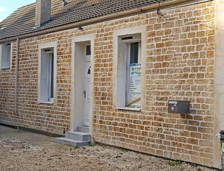 ITE avec finition deco pierre à Dijon