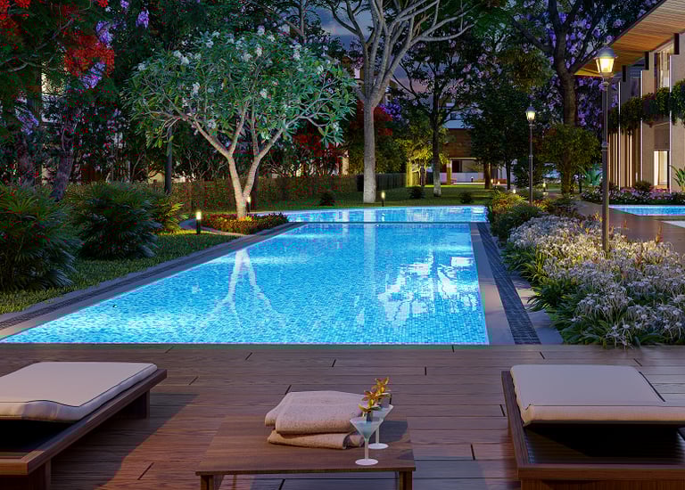 North Bengaluru Luxury Villa Swimming Pool Provident DeansGate IVC Road